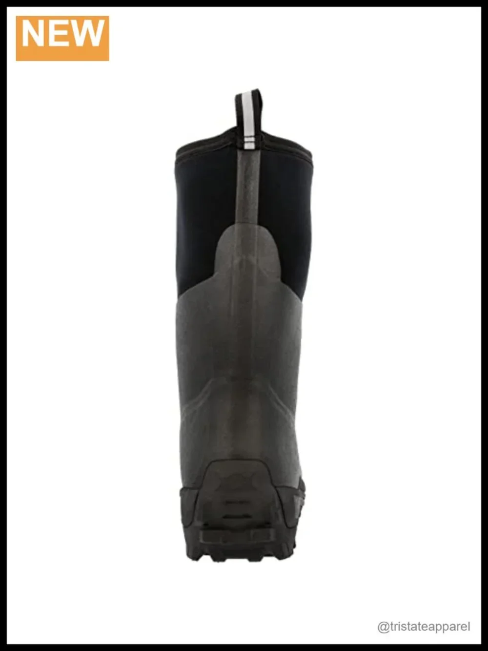 Men's Mid-Calf Rubber Pull-On Rain Boots with Memory Foam